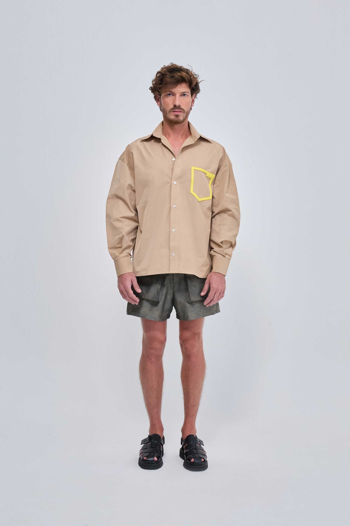 CAMISA AMARANTE - BEGE