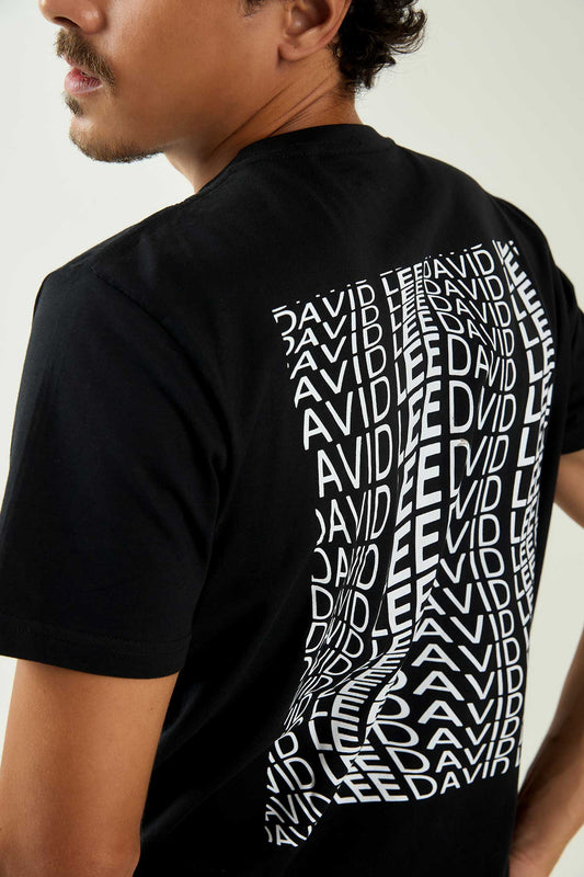 T-SHIRT DAVID LEE WAVE - PRETO